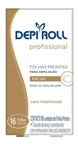 Folhas Prontas Para Depilação Facial Tradicional Depiroll