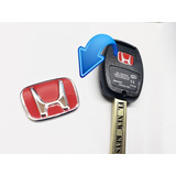 Emblema Honda Rojo Jdm Para Llave O Control De Alarma