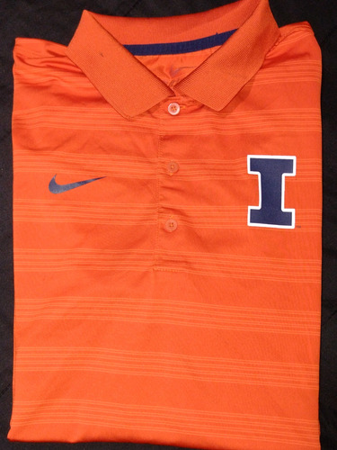 Playera Polo Nike Dri Fit Illinois Talla S Naranja Uso