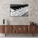 Cuadro Piano Musica Blanco Y Negro Canvas Decoracion 90x60