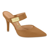  Sapato Scarpin Vizzano Aberto Feminino Mule Salto Alto Fino