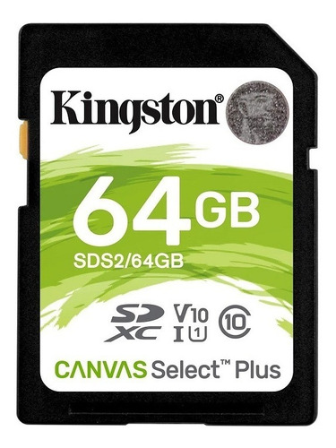 Memoria Sd 64gb Kingston Sdxc Clase 10 Canvas Select