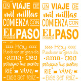 Stencil Plantilla Frases 30x30cm 2 Diseños Deco Stencils F03