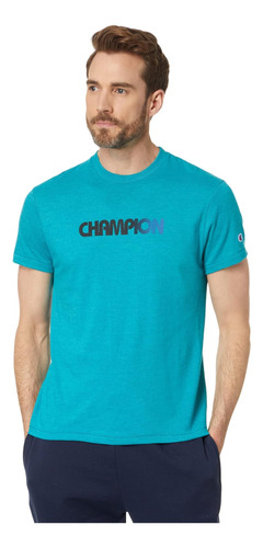 Camiseta Champion Graphic Powerblend® Jungle Mint Heather 2x
