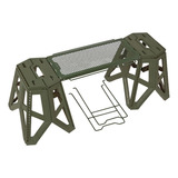 Juego De Mesa Y Taburete Plegable, Muebles De Camping, Verde