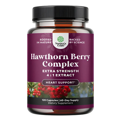 Complex Hawthorn 1330mg Natures Craft Cápsulas Salud Cardiovascular 120 | MercadoLibre