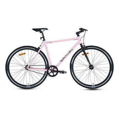 Bicicleta Gravel Fixie R700c Aluminio Color Rosa Tamaño Del Cuadro L | Meses sin interés