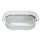 Plafón Tortuga Aluminio Oval Reja Blanca