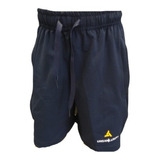 Short Azul Deportivo Niño Con Bolsillos - Shlybn