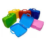 Set 10 Mini Valijas De Plástico Colores Souvenir Candy Bar