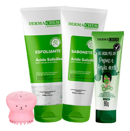 Kit Skin Care Para Pele Oleosa C/ Máscara Facial Anti-acne