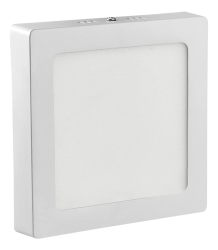 Pack4 Foco Panel Led Plafon Sobreponer 12w Luz Fria Cuadrado