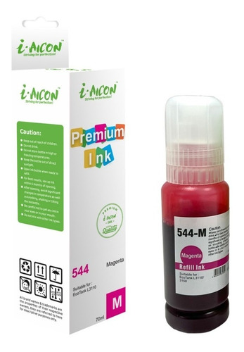 Tinta Compatible Con Epson T544 L1110,3110, 3150, 3160 Et...