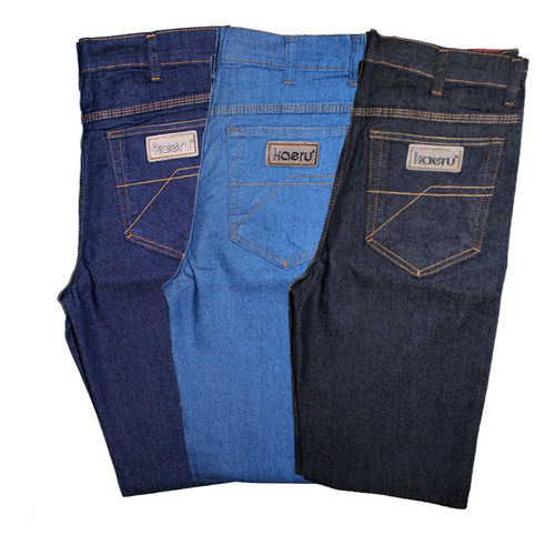 Kit 3 Calça Jeans Masculina Country Para Usar Bota Texana