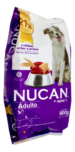 Alimento Nucan Perro Adulto Sabor Mix En Bolsa De 900g