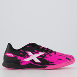 Chuteira Oxn Fusion Grip 3 Futsal Preta E Rosa