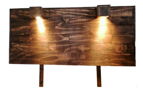 Cabecera De Madera Con Luces Led