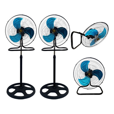 2pzs De Ventilador De Pedestal 18 Pulgadas 3 En 1 Piso Pared 45.72 Cm 50 Hz\u002F60 Hz Negro Azul Metal 3 | Envío gratis