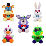 Juego De 5 Piezas De Peluches Fnaf,adorable Conejito,oso,pat