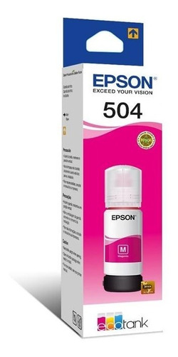 Botella Epson Ecotank T504 Magenta 70ml L6270  L4260 L16171 