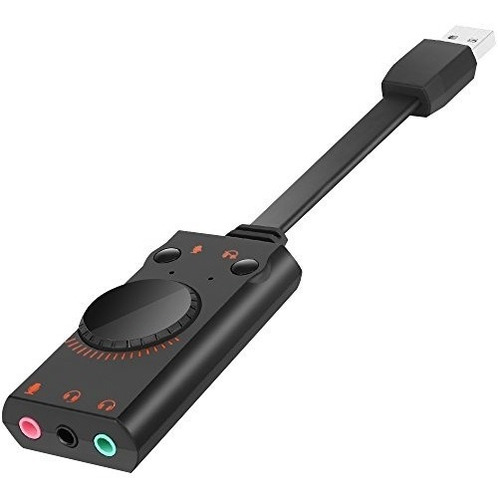 Tarjeta De Sonido Usb Convertidor 3.5mm Aux Para Audífonos