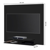 Painel Para Tv Eco - Branco - Rpm Móveis Cor Preto