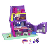 Polly Pocket Casa De Muñecas Con Micro Muñeca, Bicicleta .