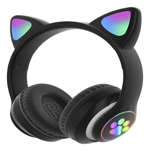 Audifonos Orejas De Gato Bluetooth Led Diadema Niños