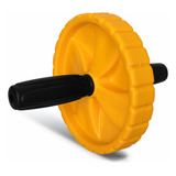 Roda Abdominal Muvin Basics  Roda Para Exercícios Abdominais - Equipamento Para Treinamento De Força No Abdômem - Treino Funcional  Exercícios  Academia - Crosstraning Cor Preto/amarelo