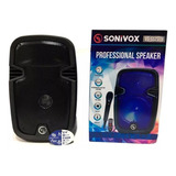 Parlante Recargable Cabina Sonivox De 8  Bluetooth+ Radiofm