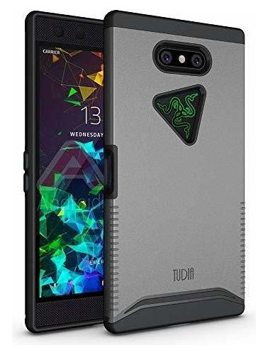 Funda Para Razer Phone 2 Resistente Doble Capa Silicona Gris