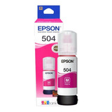 Botella Tinta Epson 504 Magenta T504320 L4150 L4160 Wis