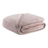 Cobertor Blanket Lugano Queen 220x240 - Kacyumara Cor Rosa-claro Desenho Do Tecido Listrado