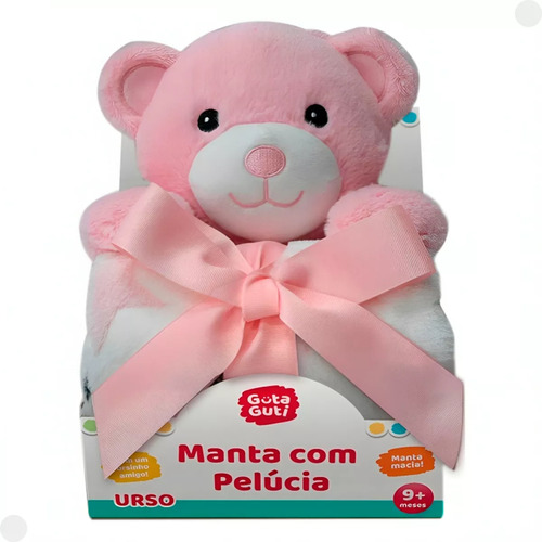 Manta Infantil Com Pelúcia Urso