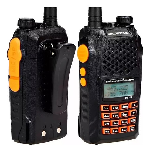 Conjunto 2 Rádios Comunicadores Baofeng Uv-6r Dual Band - 7w