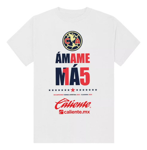 Playera Camisa America Campeon 15 Amame Mas Bicampeon 2024