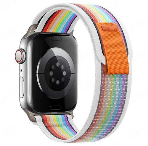 Pulseira Sport P/ Apple Watch 42mm 44mm 45mm 49mm  Arco Iris