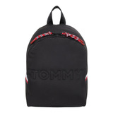 Mochila Backpack Tommy Hilfiger Logo Bordado 69j2604 Color Negro Diseño De La Tela Liso