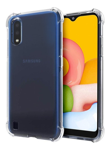 Funda Protector Transparente Anti Shock Para Samsung A01