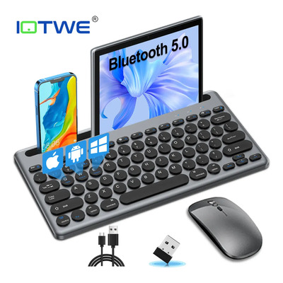 Iotwe Teclado y Mouse Inalámbrico Recargable Gamer Bluetooth USB Negro 1600dpi | MercadoLibre
