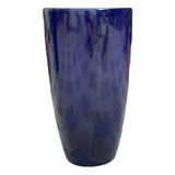 Vaso Jardim Cachepot Fibra Vidro Plantas 70cm Azul Indigo