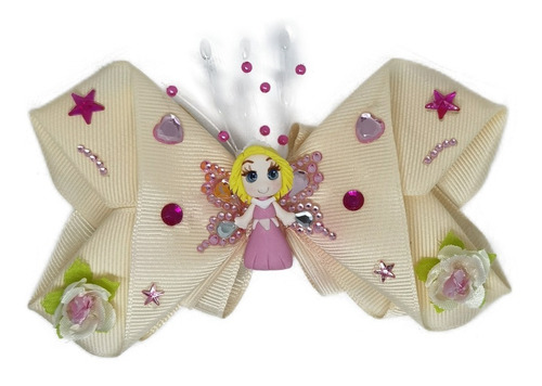 Moño Princesa Con Aplique De Porcelana Fria Para Cabello K6