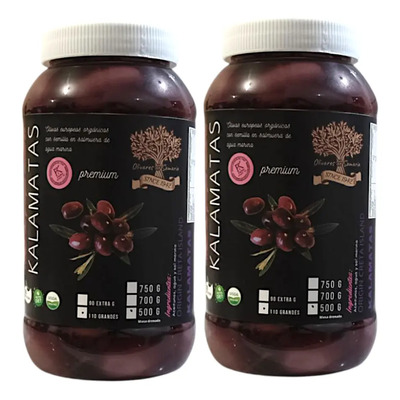 Aceituna Negra Kalamata Griega Kosher Importada 1 Kg Drenado | Meses sin interés