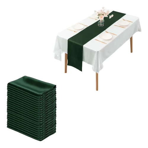 10 Caminos De Mesa Satin Boda Fiesta Tejido De Raso 30*275cm
