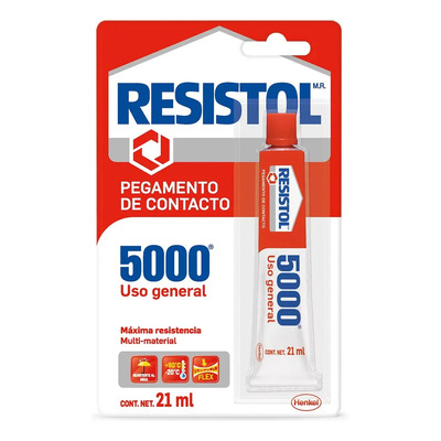 Resistol 5000, pegamento para armado, bricolaje, laminado, enchapado y ensamble, adhesivo de fuerte agarre para madera, fieltro, cuero, metal y otros materiales, 1x21ml | MercadoLibre