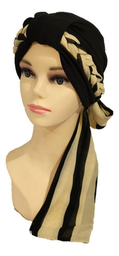 Turbante Gorro Mujer Elegante Oncólogico De Trenza. Alopecia