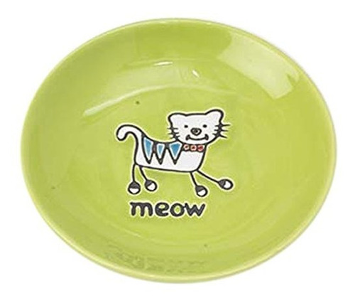 Pet Rageous Silly Kitty Saucer 25ounce Verde Lima