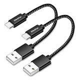 Cable Usb C Corto 1ft, 2-pack Carga Rápida Tipo C Para Iphon