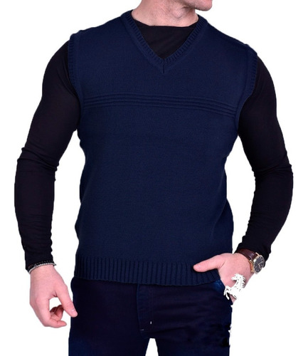 Chaleco De Lana Hombre Sweater Sin Mangas Talles Grandes