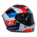 Casco Integral Mac Speed Zwitz Naranja Blanco 3c- City Motor